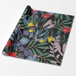 Papel De Presente padrão de abstrato elegância com fundo floral.