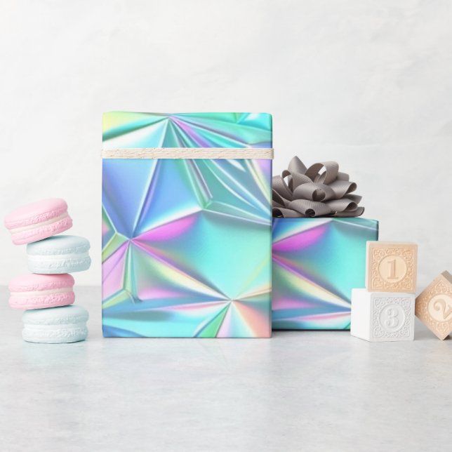 Papel De Presente Padrão de Abstrato holográfico (Chá de bebê)