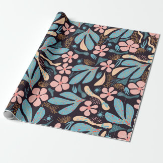 Papel De Presente Padrão de abstrato sem costura, motivo floral, fun