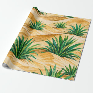 Papel De Presente Padrão de Agave das Dunas do Deserto