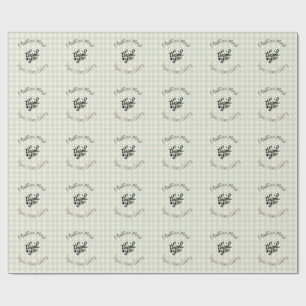 Papel De Presente Padrão de Agradecimento de Pequena Padaria Vegana