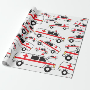 Papel De Presente Padrão de Ambulância