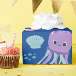 Papel De Presente Padrão de Amigos do Oceano Bonito