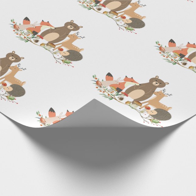 Papel De Presente Padrão de animais da floresta (Ponta)