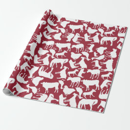 Papel De Presente Padrão de Animais de Exploração
