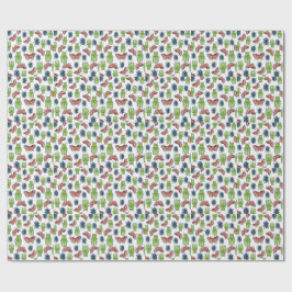 Papel De Presente Padrão de aquarela de besouros e borboletas