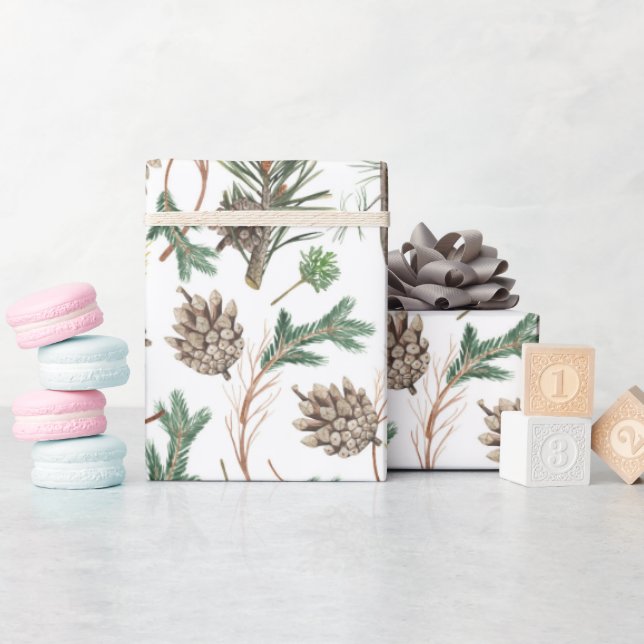 Papel De Presente Padrão de aquarela de Natal (Chá de bebê)