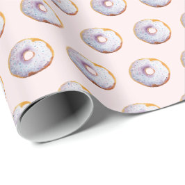 Papel De Presente Padrão de Aquarela de Rosquinha Cóta