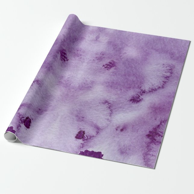 Papel De Presente Padrão de Aquarela Ultra Violeta (Desenrolado)
