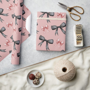 Papel De Presente Padrão De Arco De Cor De Água, Preto E Cor De Água