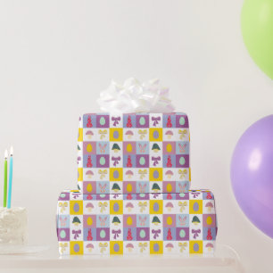 Papel De Presente Padrão de arco dos ovos de coelho da Páscoa
