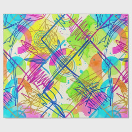 Papel De Presente Padrão de Arco-Íris Abstrato 2026