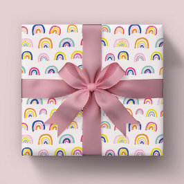 Papel De Presente Padrão de arco-íris de crianças fofas