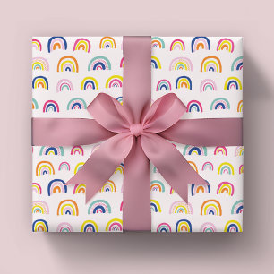 Papel De Presente Padrão de arco-íris de crianças fofas