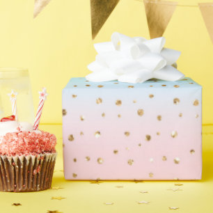 Papel De Presente Padrão De Arco-Íris E Bolinhas