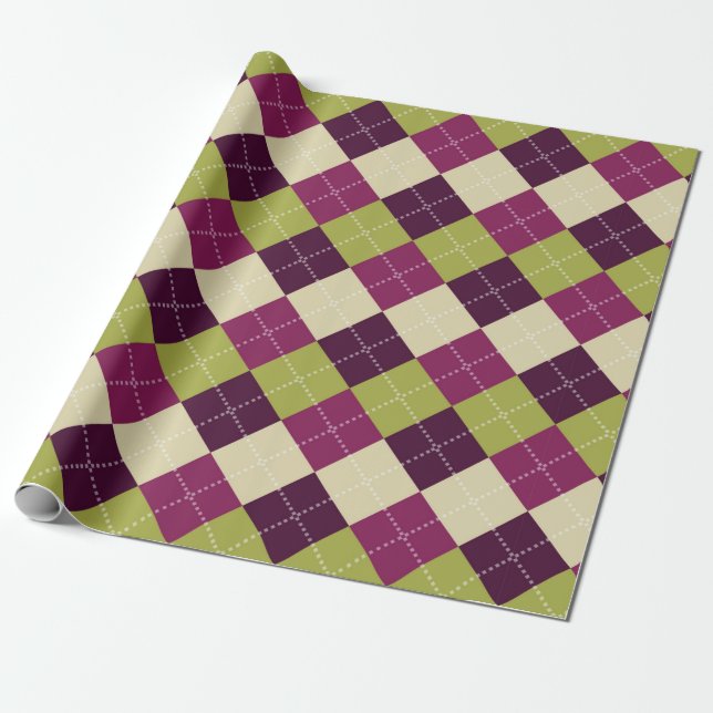 Papel De Presente Padrão de argtilo sem costura. Fundo de formas de  (Desenrolado)