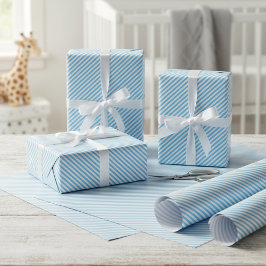 Papel De Presente Padrão de arte simples em listras diagonais azul b