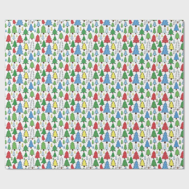 Papel De Presente padrão de árvore (Aberto)