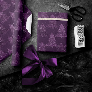 Papel De Presente Padrão de Árvore Moody | Pró Profundo de Natal Rox