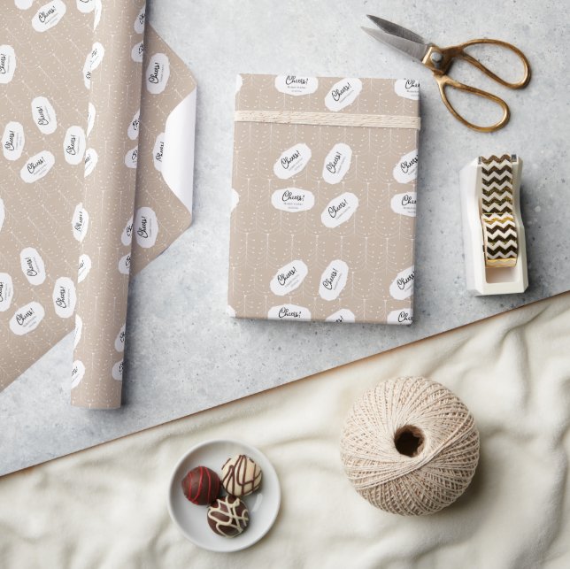 Papel De Presente Padrão de árvore simples moderno (Artesanato)