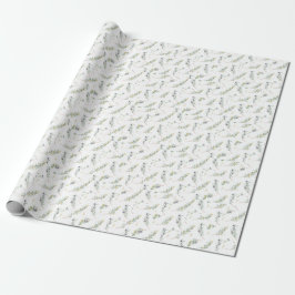 Papel De Presente Padrão de azeitona country francês em aquarela ver
