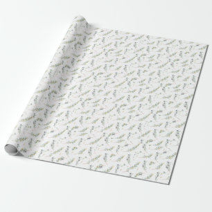 Papel De Presente Padrão de azeitona country francês em aquarela ver