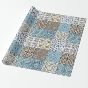 Papel De Presente Padrão de Azulejo marroquino