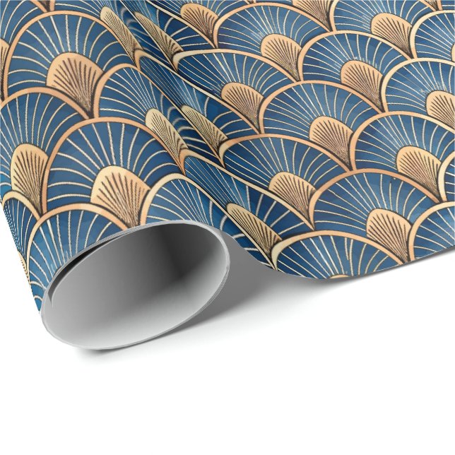 Papel De Presente Padrão de azulejos Art Déco fofo (Ponta do rolo)