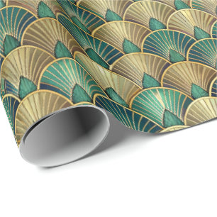 Papel De Presente Padrão de azulejos Art Deco fofo