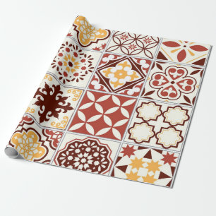 Papel De Presente Padrão de azulejos cerâmicos
