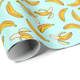 Papel De Presente Padrão de Banana Inteira e Pelada