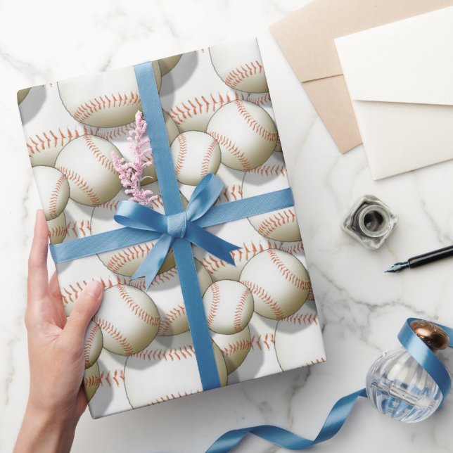 Papel De Presente Padrão de baseball em todas as ocasiões (Presentear)