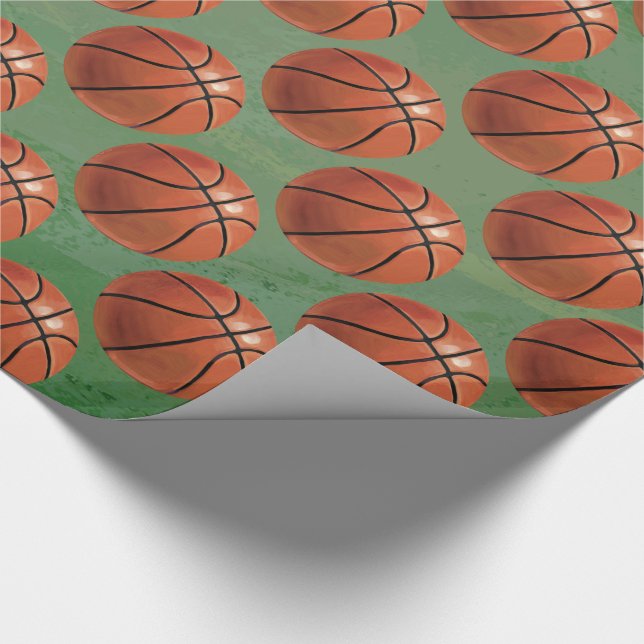 Papel De Presente Padrão de basquete (Ponta)