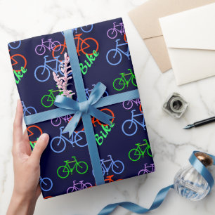 Papel De Presente Padrão de Bicicleta Brilhante Todas as Ocasiões