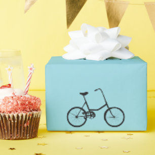 Papel De Presente Padrão De Bicicleta De nascer A Cargo De Duas Roda
