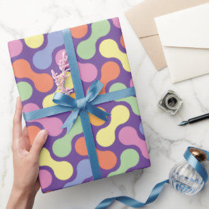 Papel De Presente Padrão de Blob Abstrato de Pastel Bonito