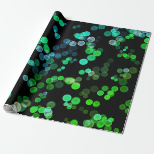 Papel De Presente Padrão de bolha Abstrato de Seagreen Verde Azul