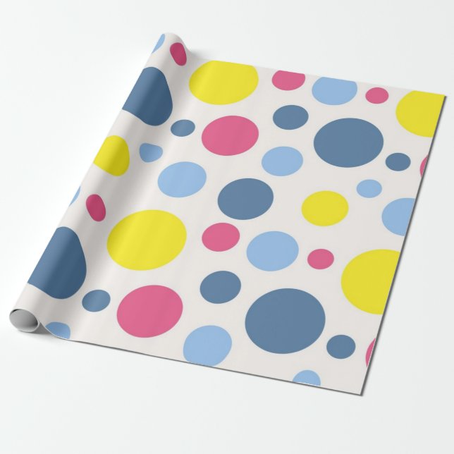 Papel De Presente padrão de bolinhas (Desenrolado)
