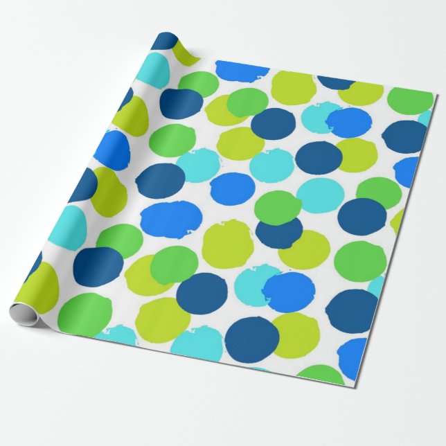 Papel De Presente padrão de bolinhas (Desenrolado)