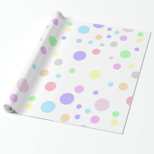 Papel De Presente Padrão de Bolinhas Bolinhas Pastel
