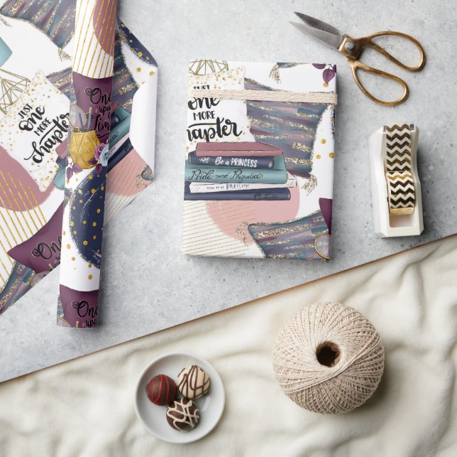 Papel De Presente Padrão de Booklover (Artesanato)