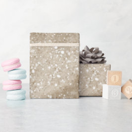 Papel De Presente Padrão de Brilho Bege Areia Macia
