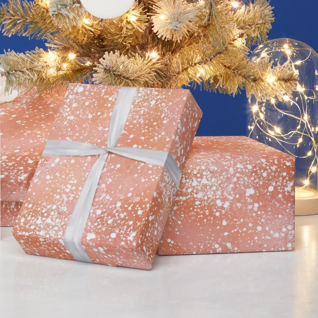 Papel De Presente Padrão de Brilho Branco Rosa Feminino (Feriados)