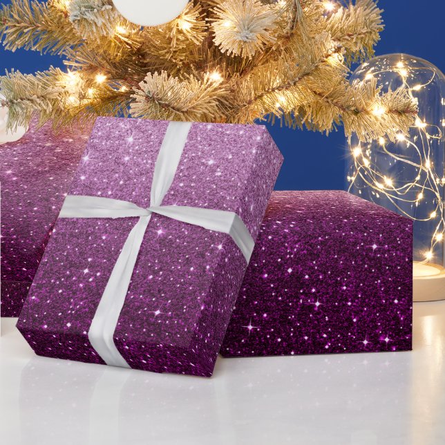 Papel De Presente Padrão de brilho rosa (Feriados)