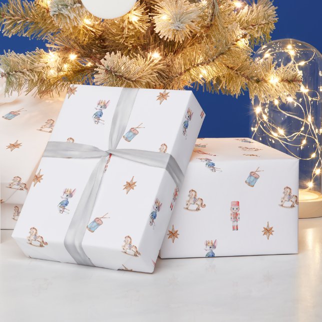 Papel De Presente Padrão de Brinquedo de Natal Antigo (Feriados)