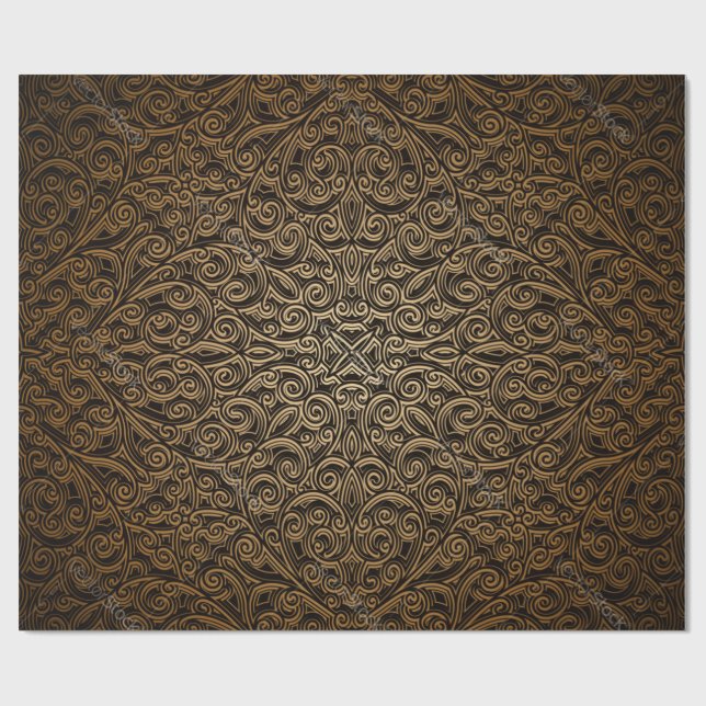 Papel De Presente padrão de brocado (Aberto)