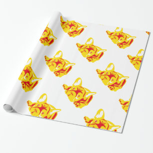 Papel De Presente Padrão de Bulldog