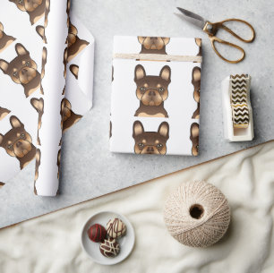 Papel De Presente Padrão De Cachorro De Chocolate E Cachorro De Boli