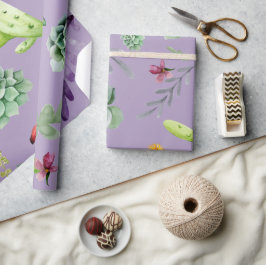 Papel De Presente Padrão de Cacto 7