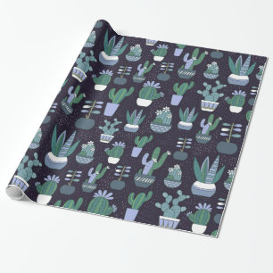 Papel De Presente Padrão de cactus